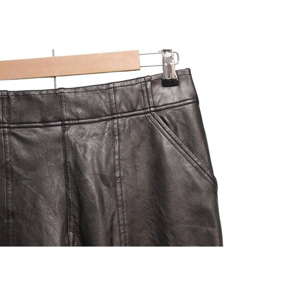 SPANX Faux Leather Like Joggers Size Large Black Pull On Elastic Waist Pockets - Picture 8 of 14